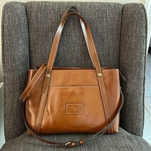 CLEARANCE Patricia Nash Tan Leather Chantilly Tote detachable adjustableStrap